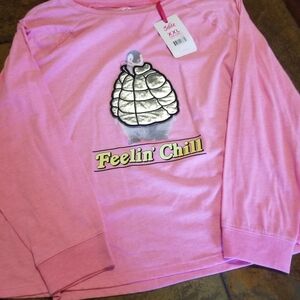 Girls Justice Pink Graphic Long Sleeve Top XXL